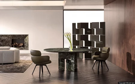 Designmöbelhaus Schneider von Minotti der Esszimmertisch Nico in der Ausstellung Region Stuttgart in Fellbach Oeffingen
